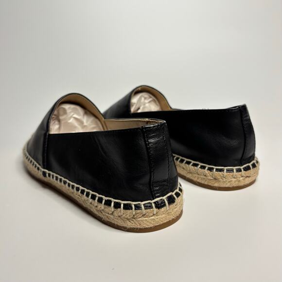 Coach Carley Leather Slip On Espadrille Loafers in Black - Picture 3 of 9